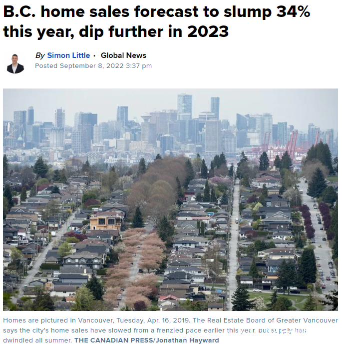 悲观! BC房屋销量将跳水34% 大温周边均价跌破百万 明年还要接着降…