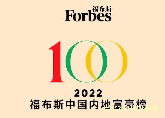 福布斯发布2022中国内地富豪榜，上榜者总财富下跌近四成