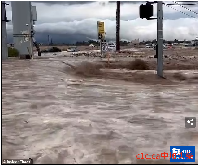 沙漠中的城市拉斯维加斯被水淹！暴雨引发山洪，司机被困，大面积停电...