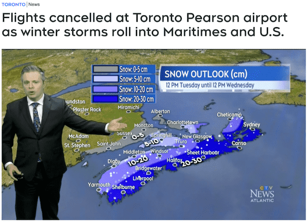 风暴警告！加拿大50cm雪暴狂袭！蒙城13日晚降温…